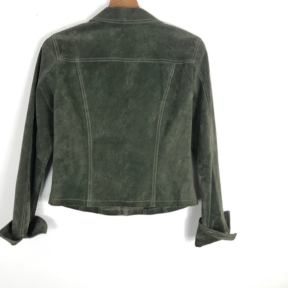 Live a Little Jackets & Coats Live A Little Leather Green Jacket